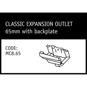 Marley Classic Expansion Outlet 65mm with Backplate - MC8.65